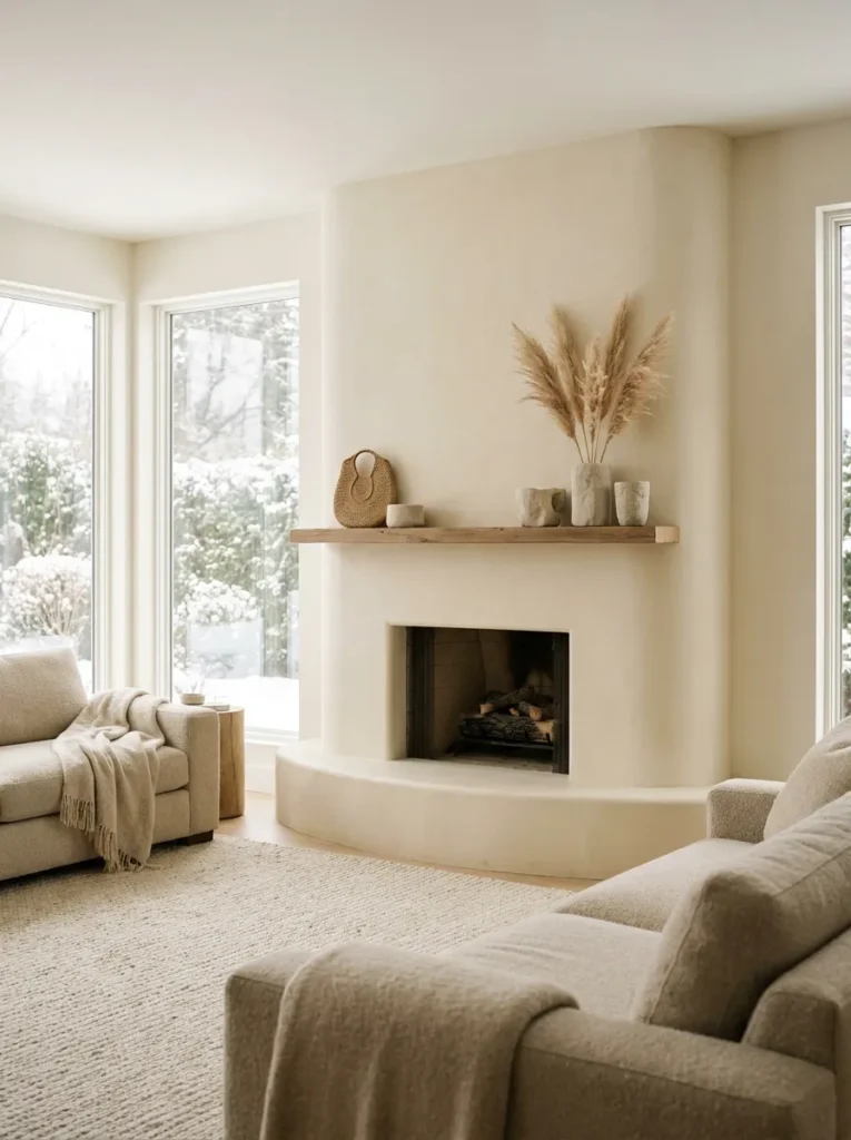 Neutral Mantel Styling