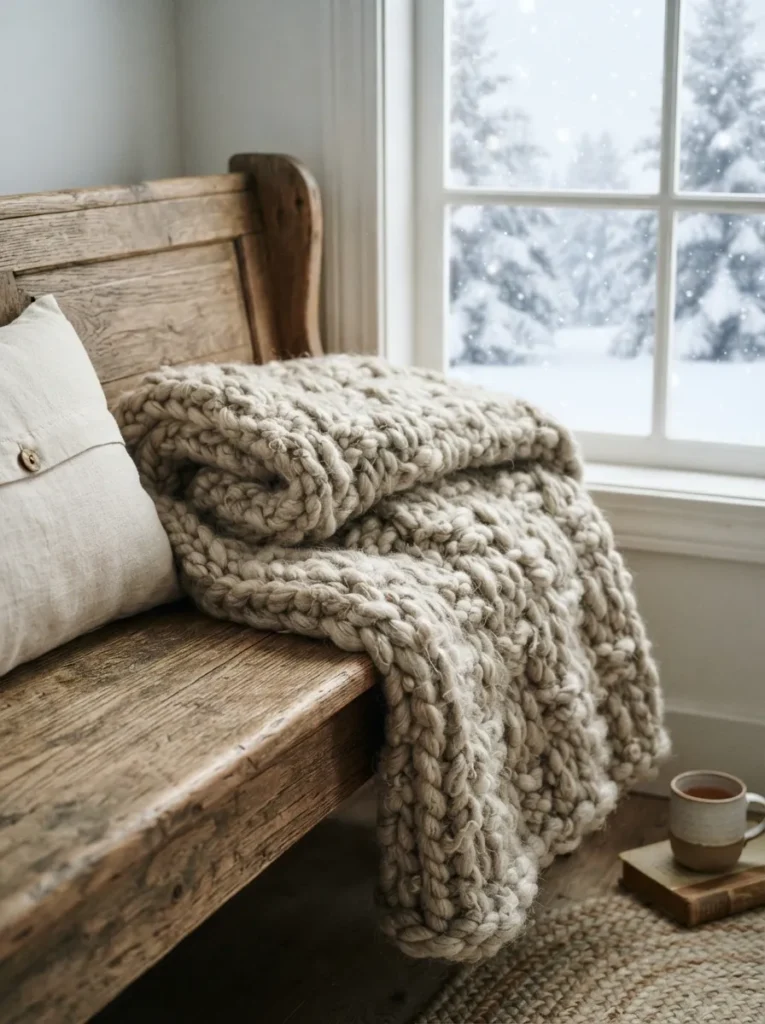 Oatmeal Knit Throws