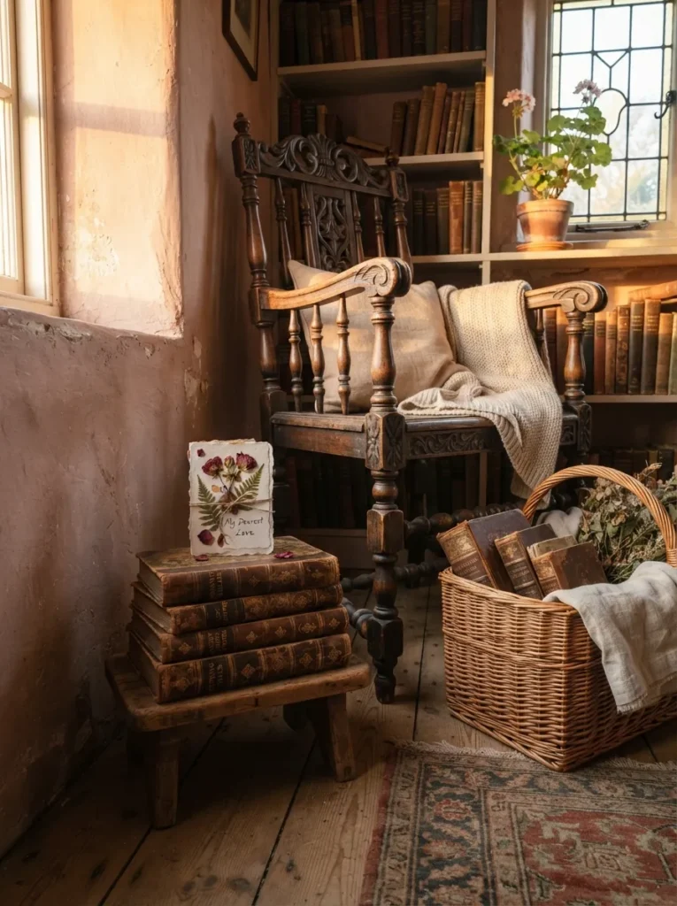 Old Books Stack Display