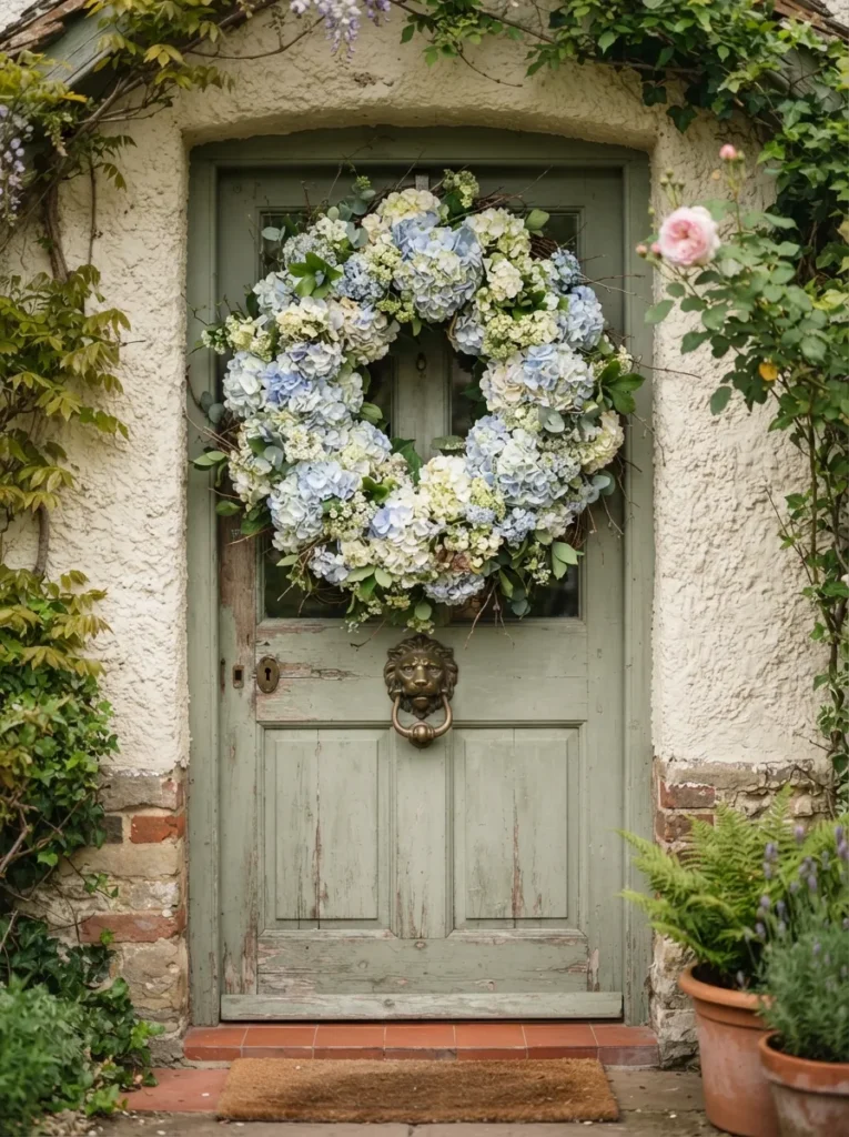 Oversized Hydrangea Wreath