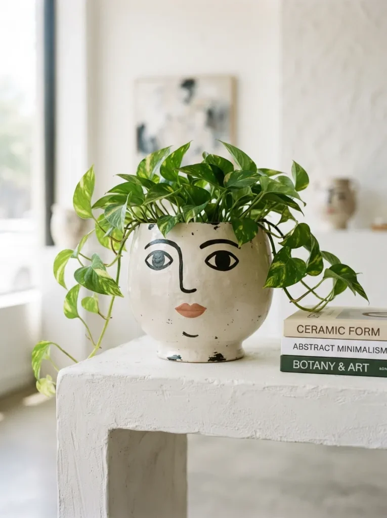 Painted Face Planter