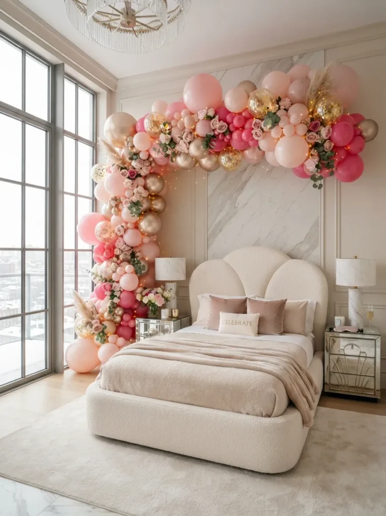 Pink Gold Balloon Arch