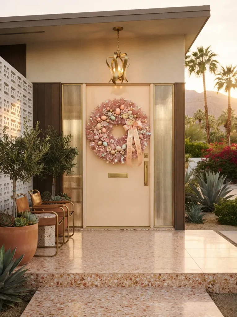 Pink Tinsel Wreath