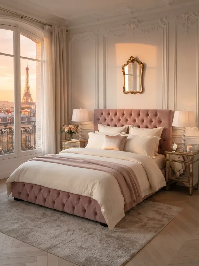 Pink Velvet Headboard