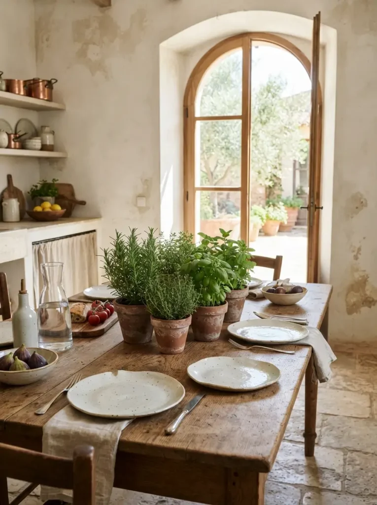 Potted Herb Centerpiece