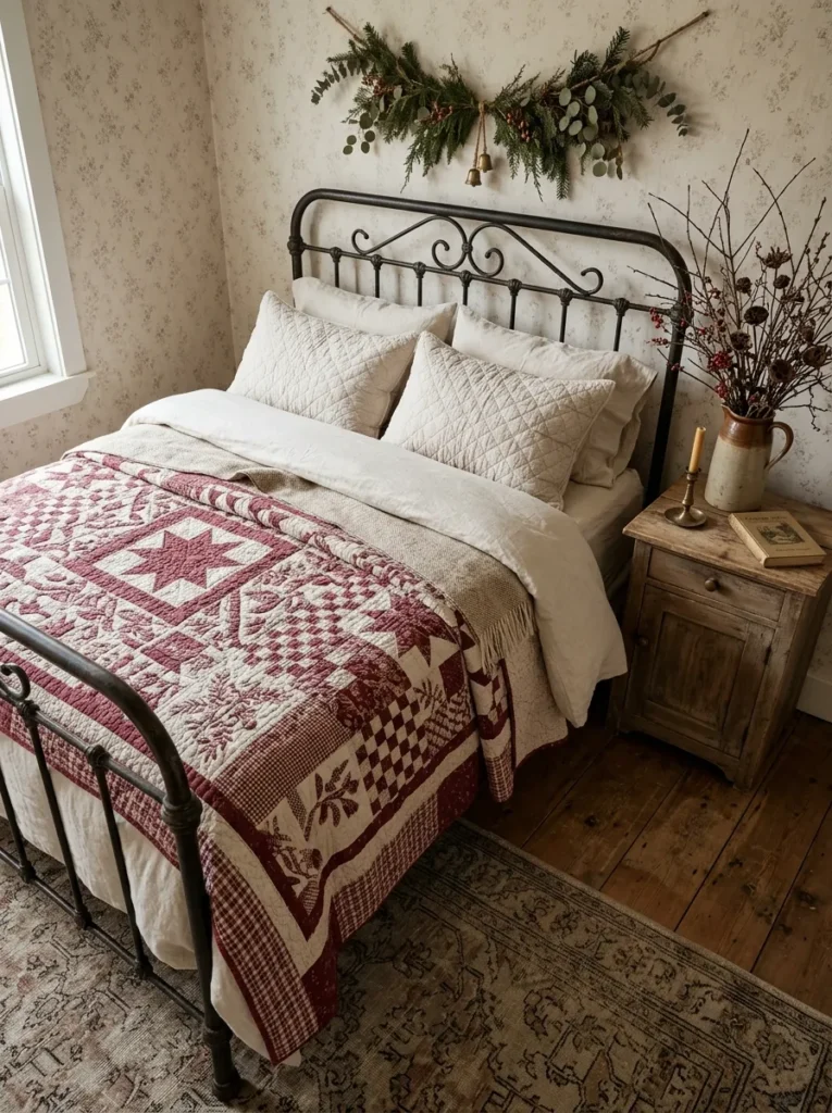 Quilted Christmas Coverlet