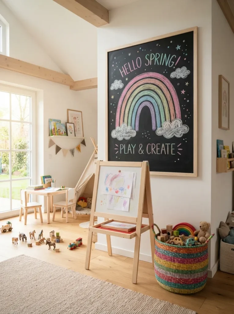 Rainbow Chalk Design