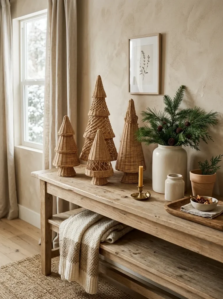 Rattan Christmas Trees