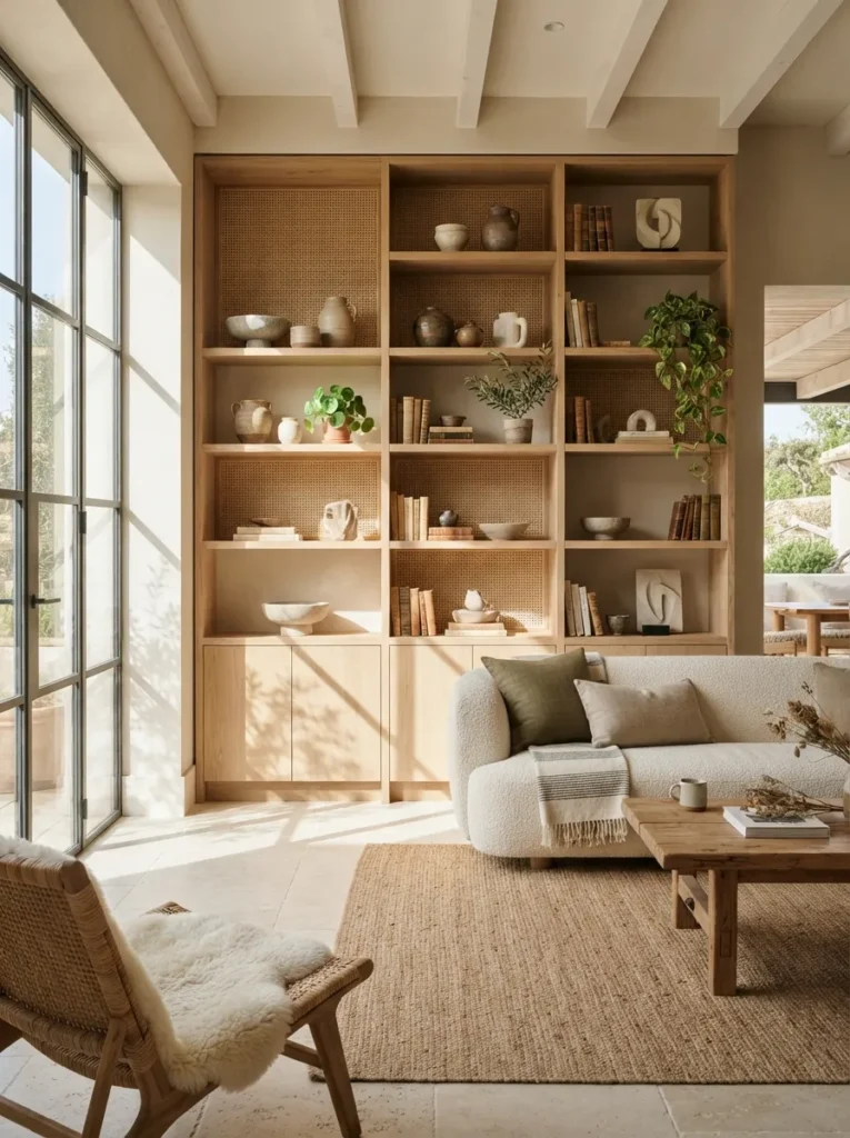 Rattan Panel Shelving