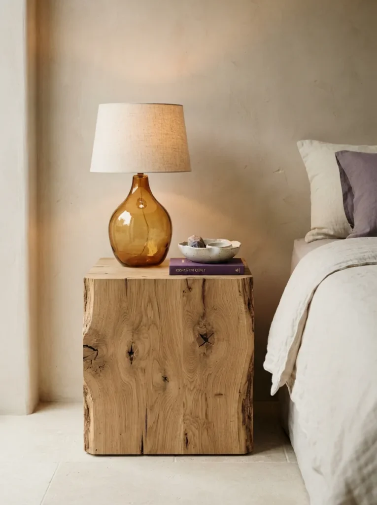Raw Oak Nightstand