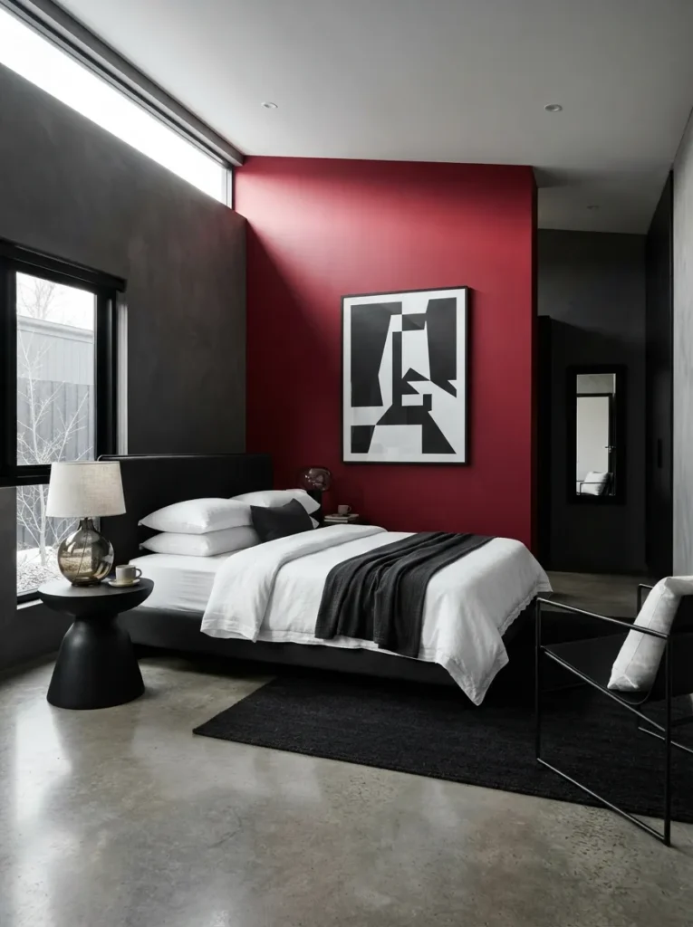 Ruby Red Accent Wall