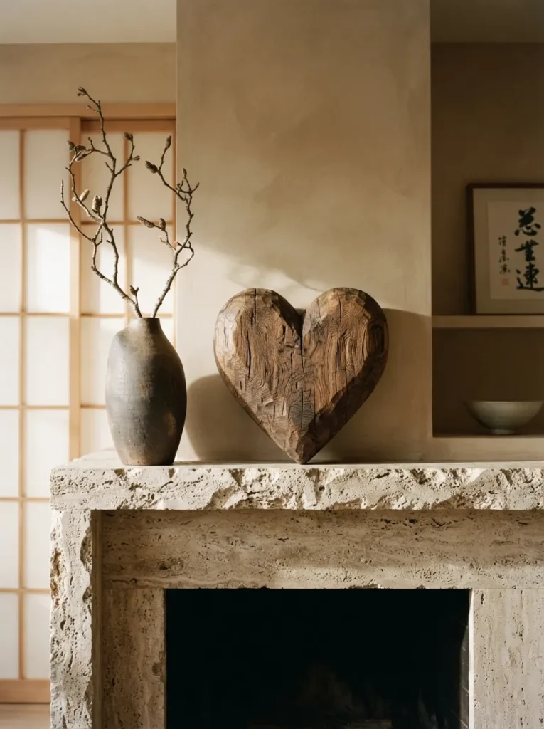 Sculptural Wooden Heart