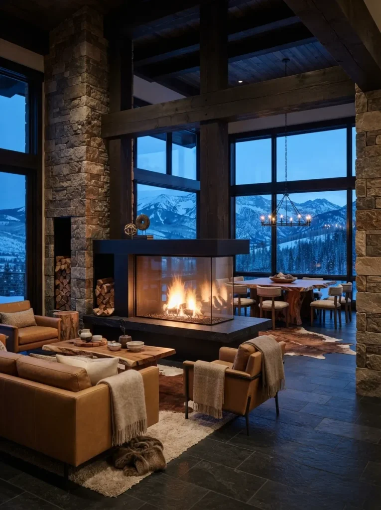 See-Through Fireplace Design