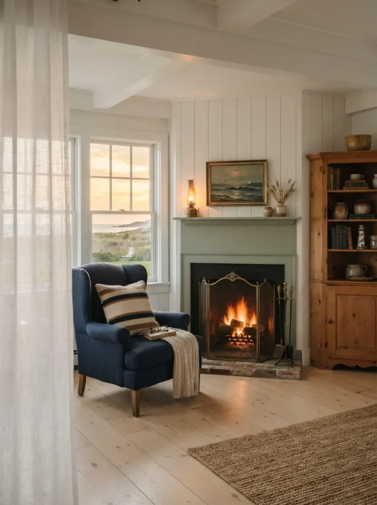 Shiplap Panel Fireplace
