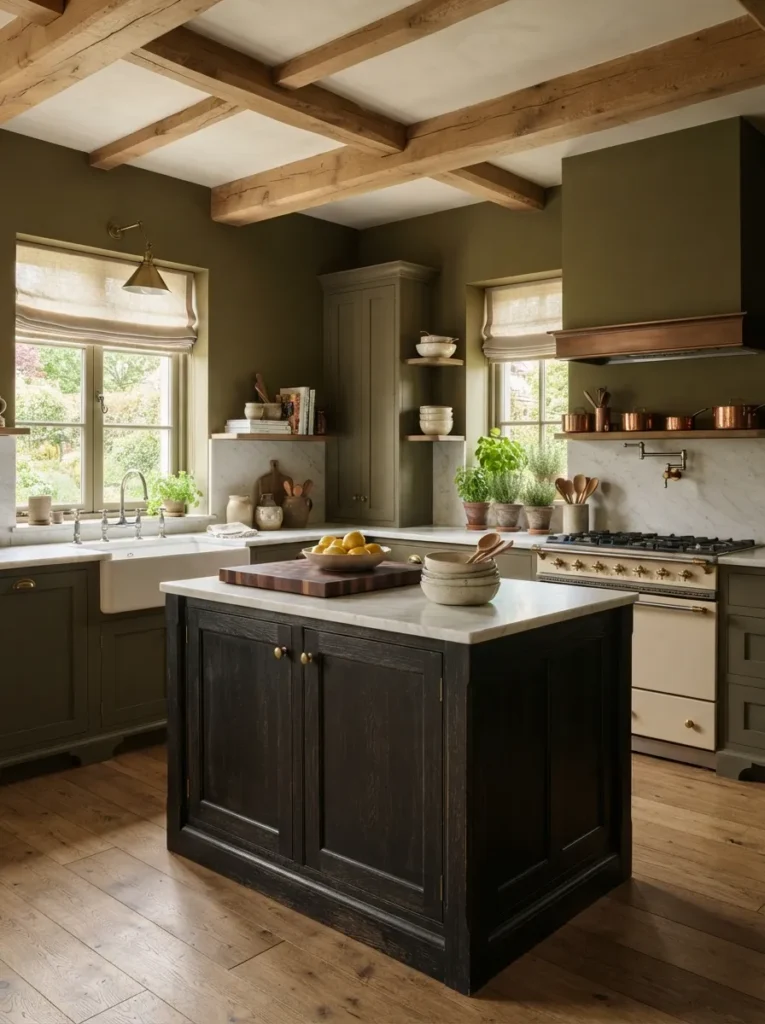 Smoky Olive Green