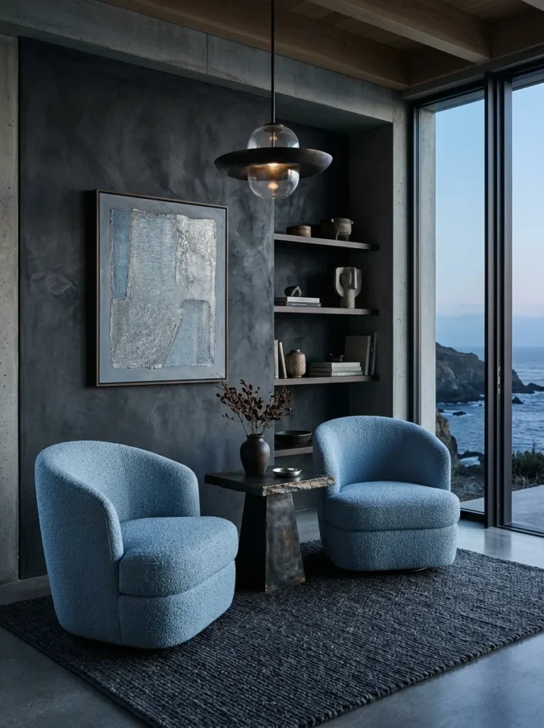 Soft Blue Accent Chairs