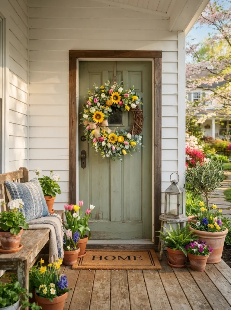 Sunflower Tulip Wreath