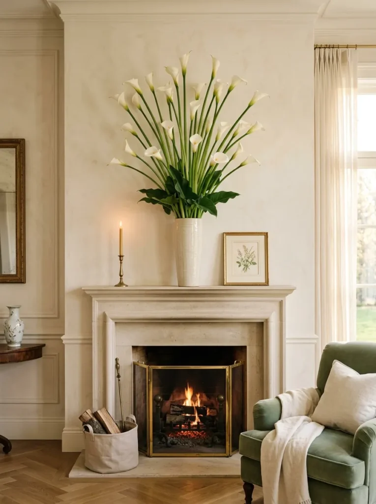 Tall Calla Lily Mantel