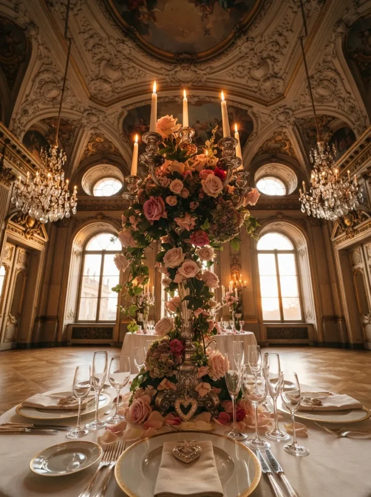 Tall Candelabra Roses