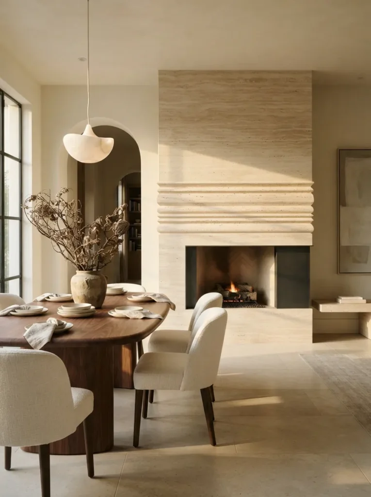  Travertine Fireplace Facing