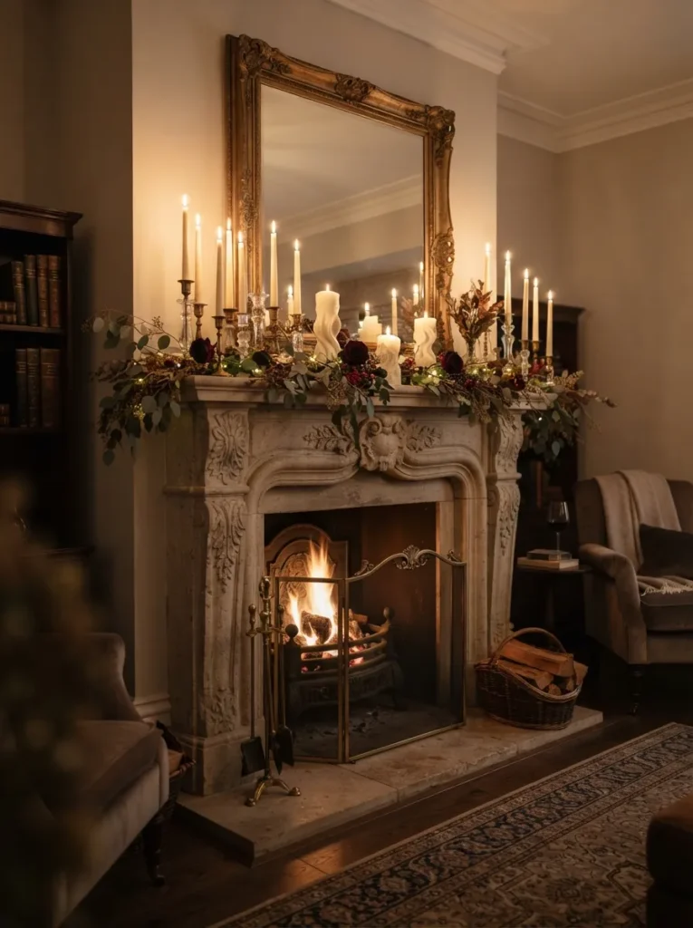 Varying Height Candle Mantel