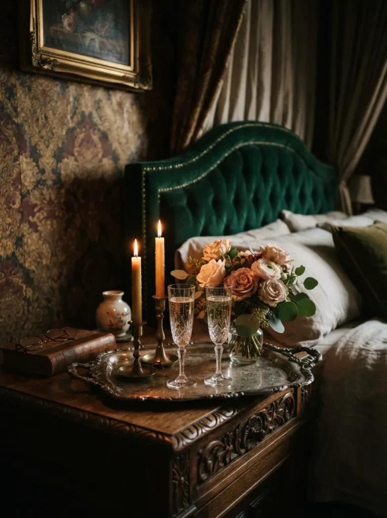 Vintage Candlelit Tray