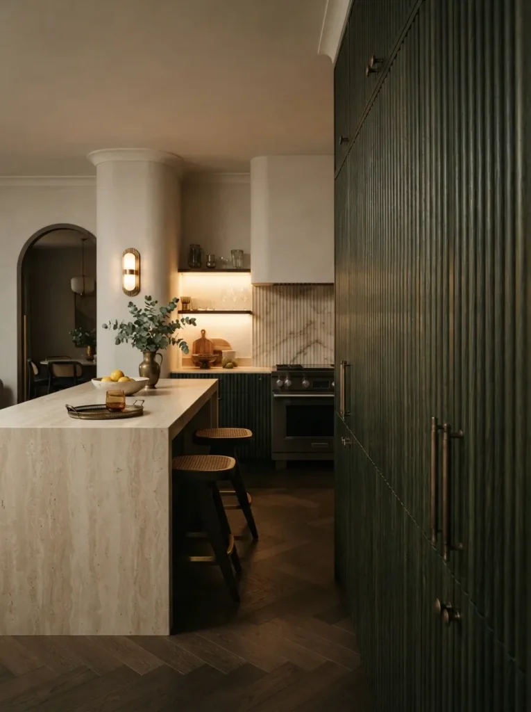 Walnut Green Kitchen