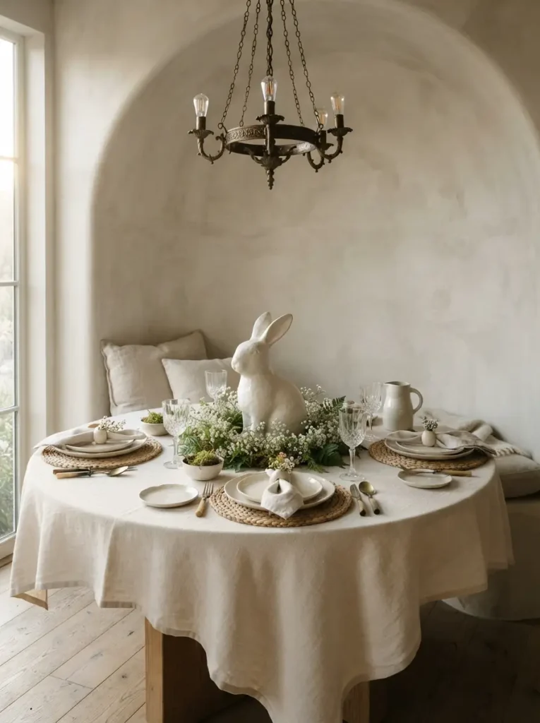 White Bunny Centerpiece