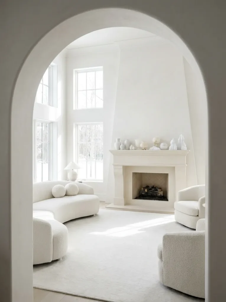 White Mantel Accents