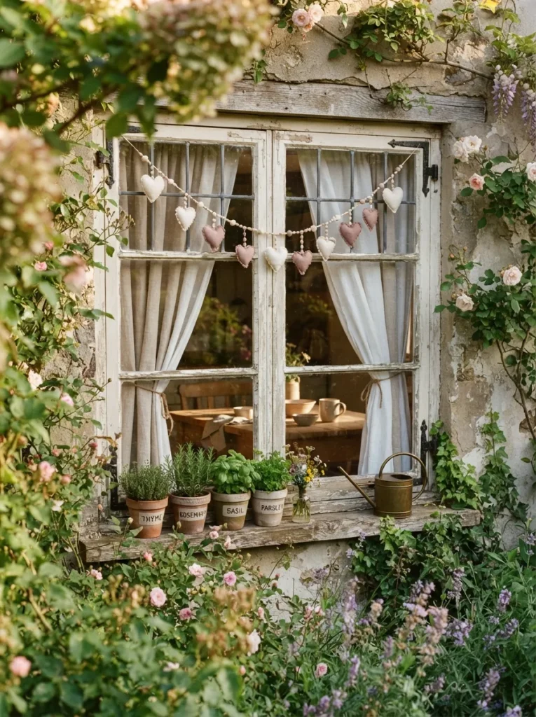 Window Heart Garland