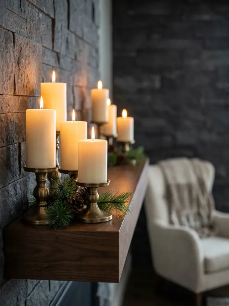 Winter Candle Display