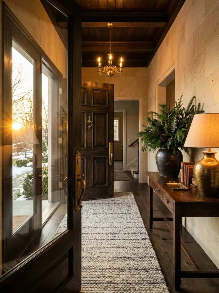 Winter Entryway Styling