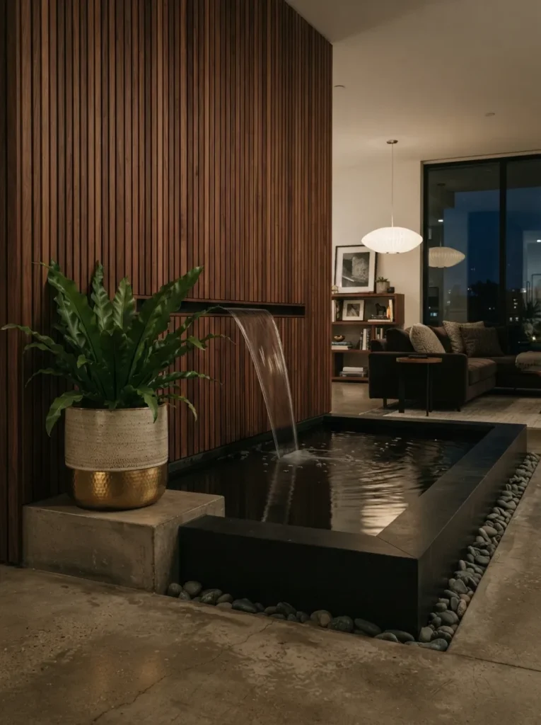 Wood Slat Wall Pond