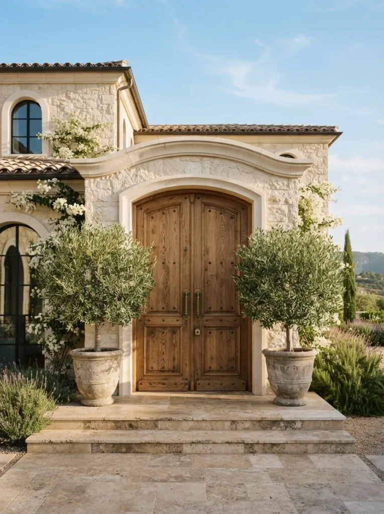 Wood Tone Double Doors