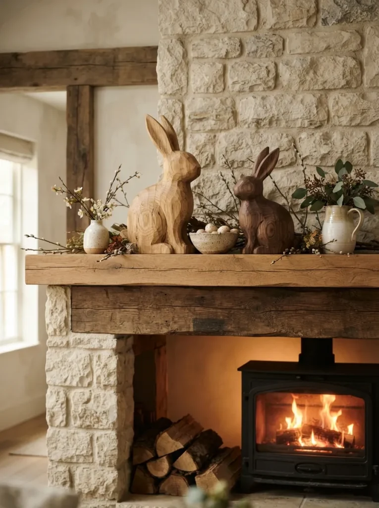 Wooden Bunny Decor