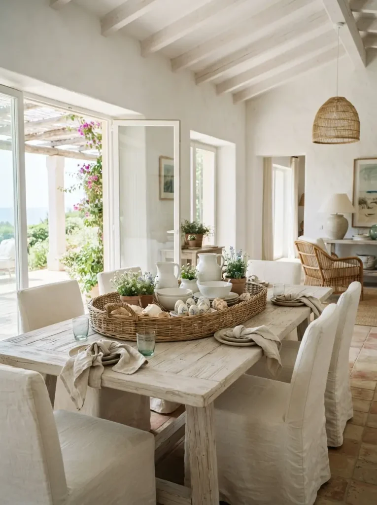 Woven Tray Centerpiece