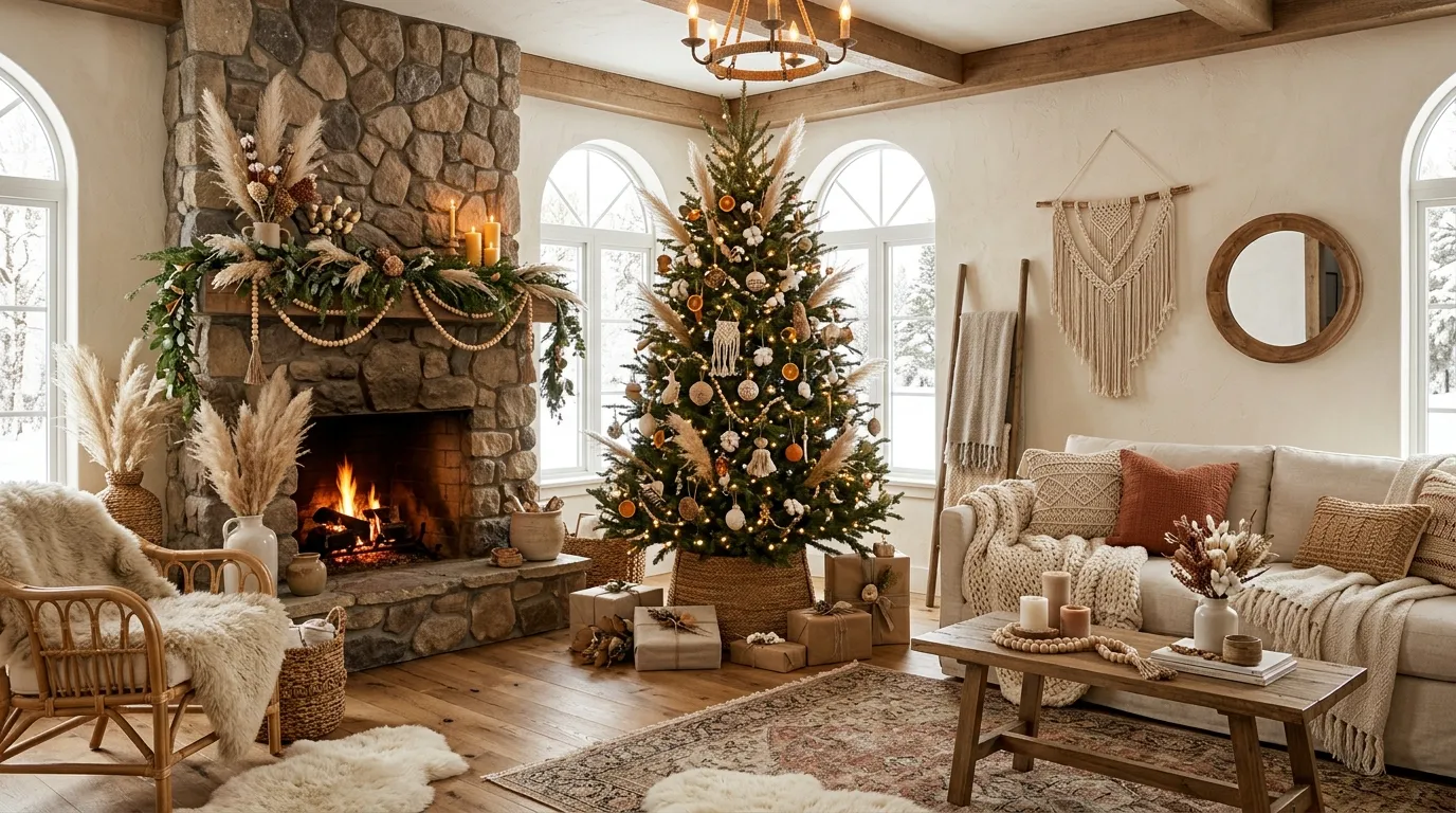 boho christmas decor