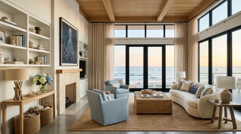 contemporary coastal living room