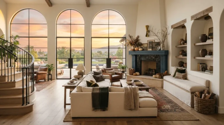corner fireplace