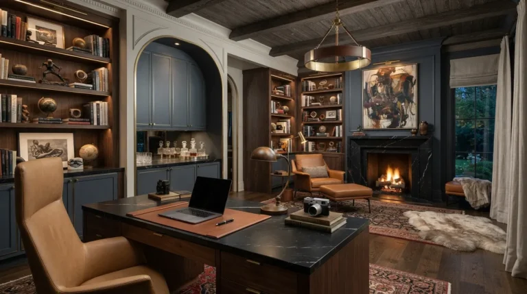 masculine home office