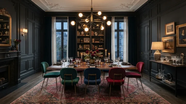 moody dining room