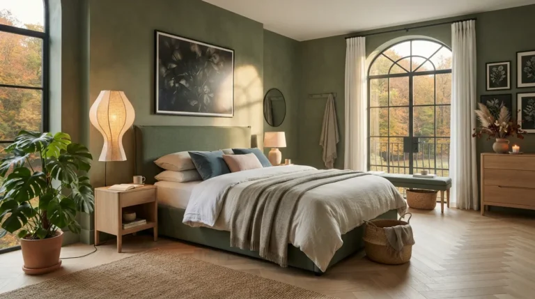sage green bedroom