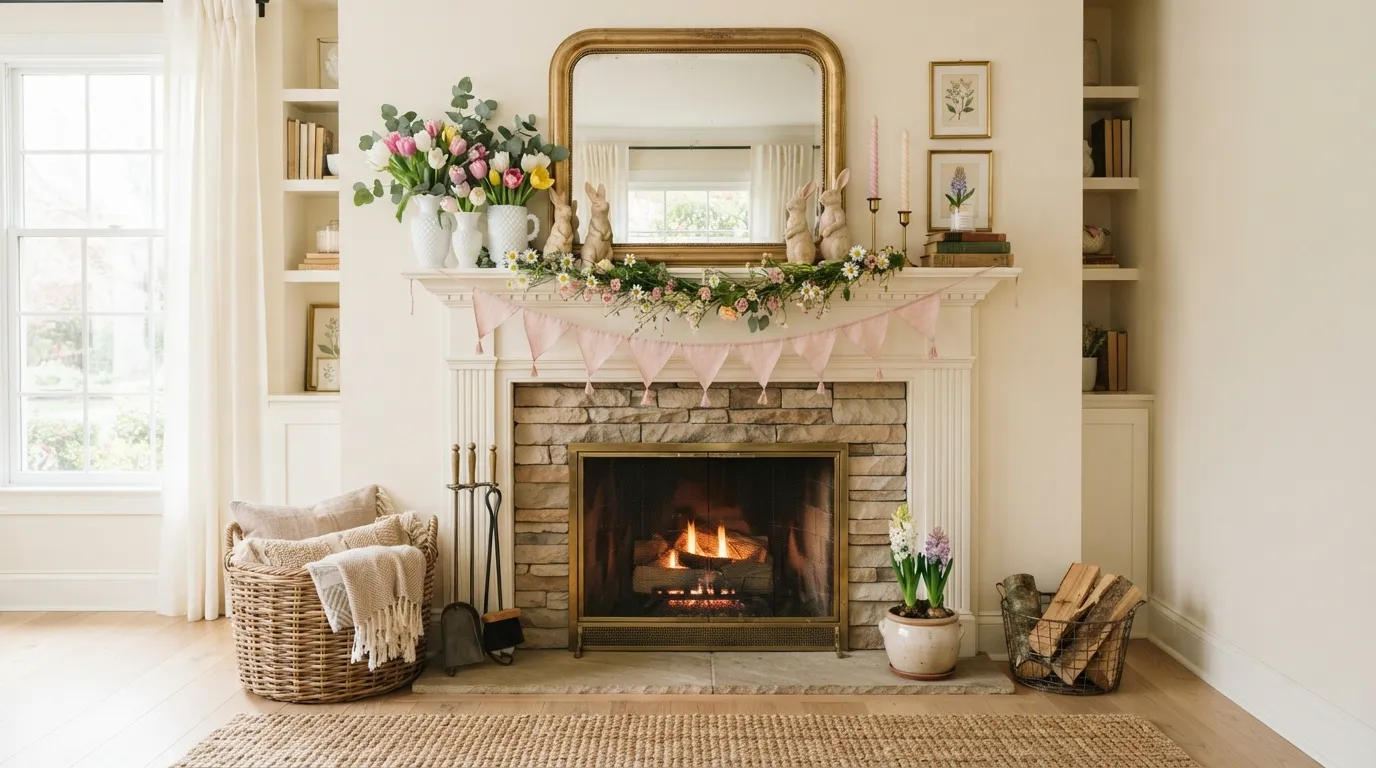 spring mantel decor ideas