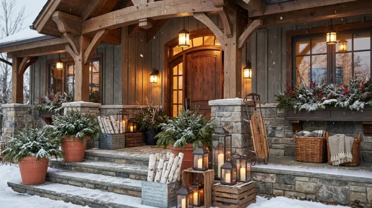 winter porch decor