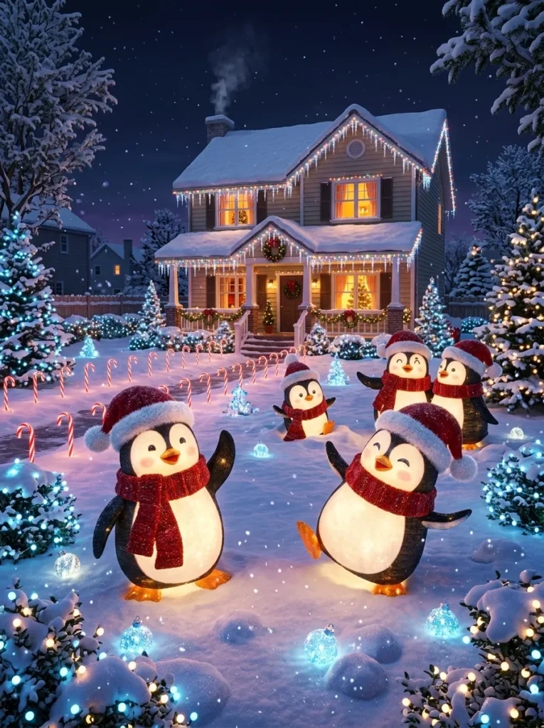Animated Penguin Scene