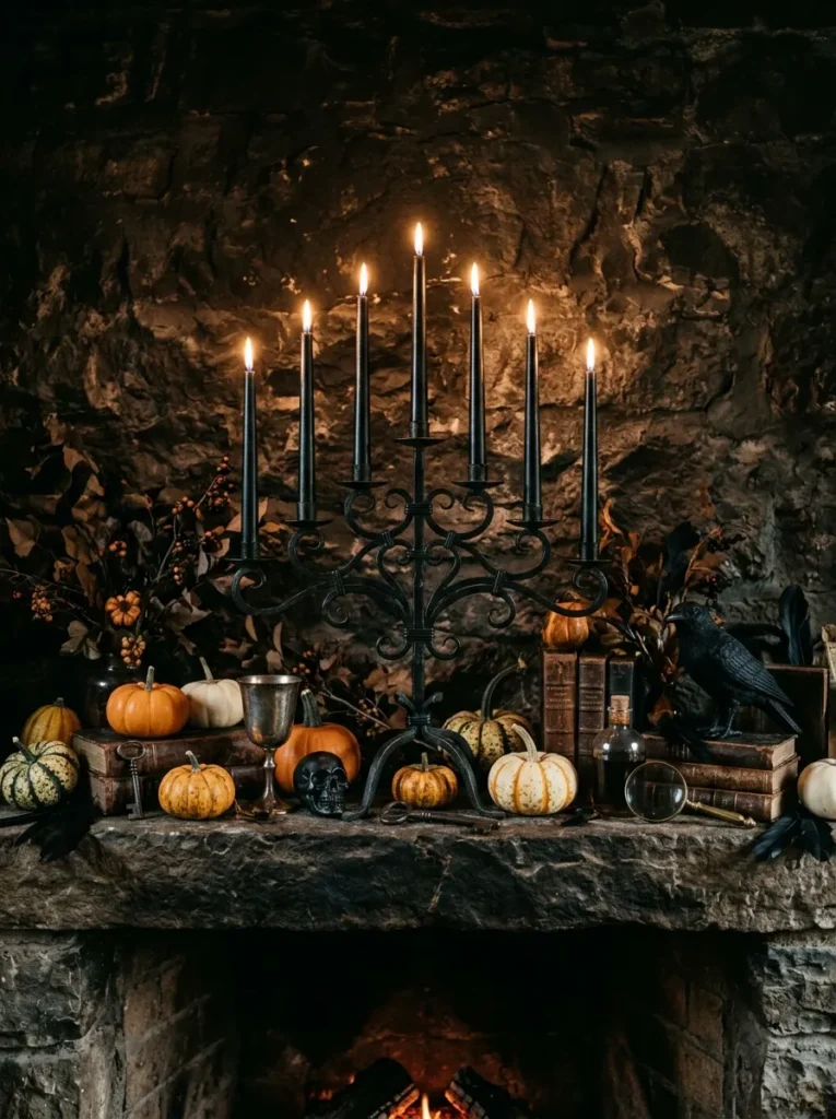 Black Candelabra Display