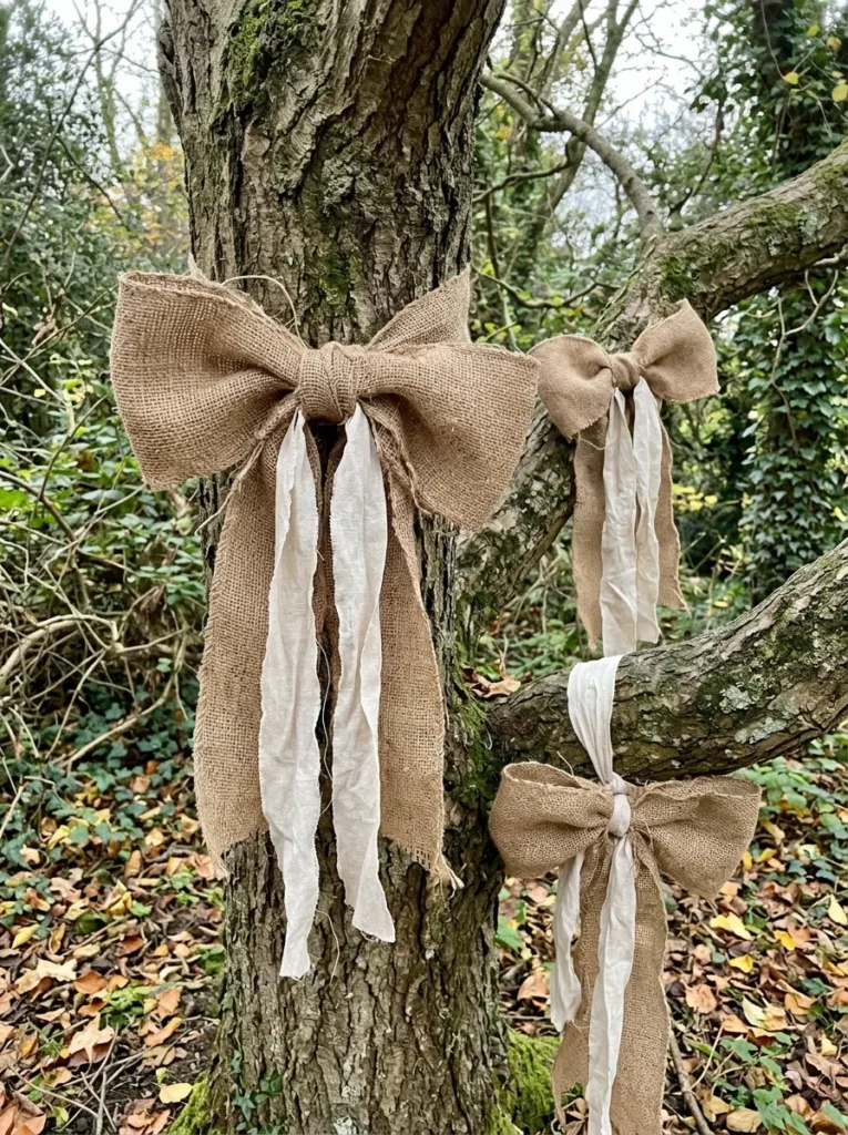Burlap Bow Accents