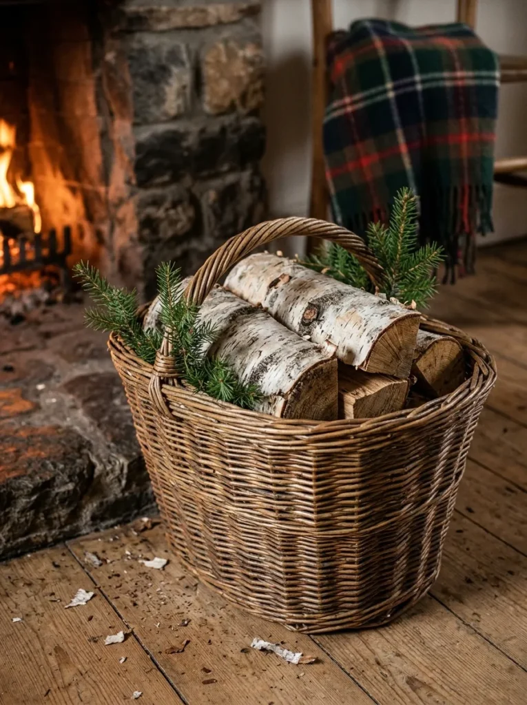 Cabin Log Basket