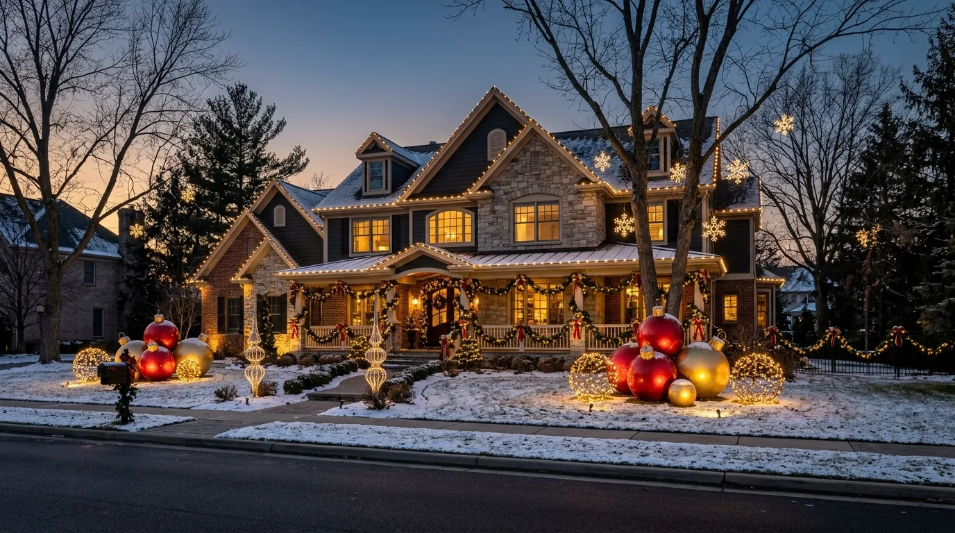 Christmas Ornaments Seen From Streets