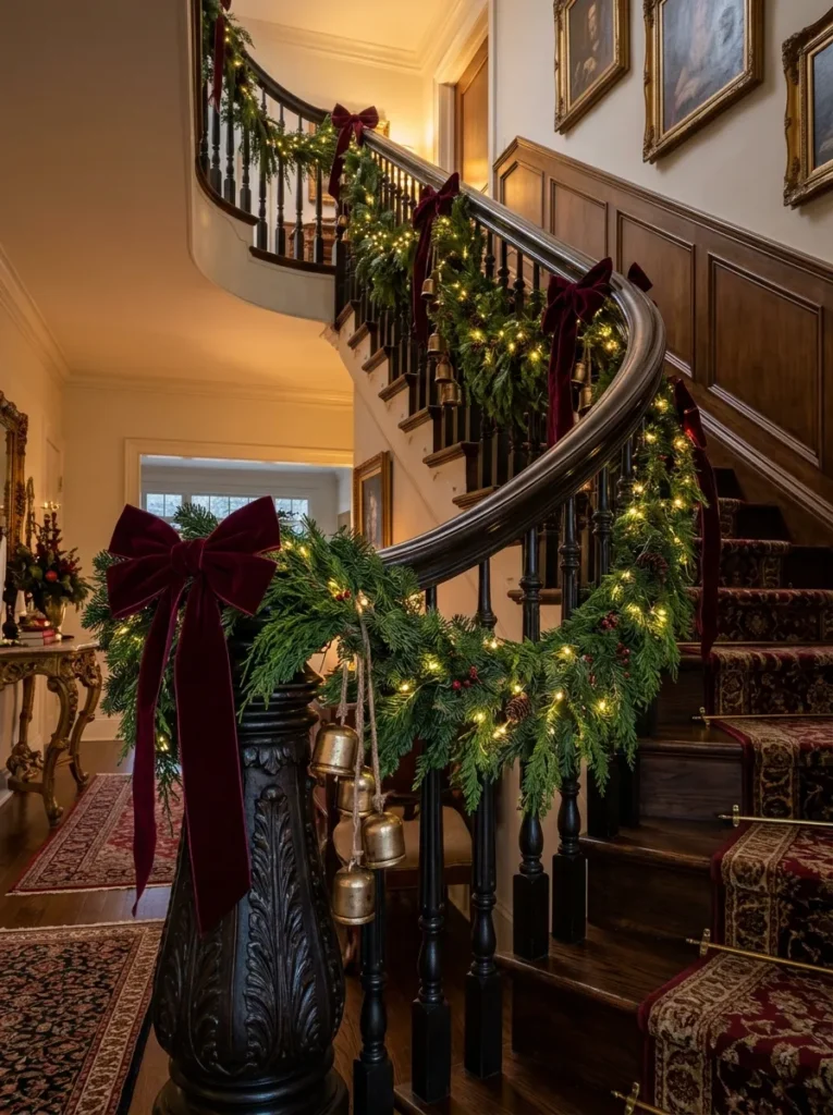 Christmas Staircase Railing